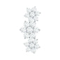 Certified Moissanite Flower Ear Climber Earring