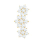 Certified Moissanite Flower Ear Climber Earring