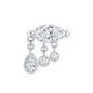 Marquise Diamond Drop Earring for Helix Piercing