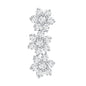 Certified Moissanite Flower Ear Crawler Earring for Women