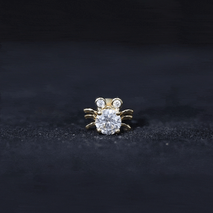 Certified Moissanite Crab Cartilage Earring