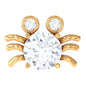 Certified Moissanite Crab Cartilage Earring