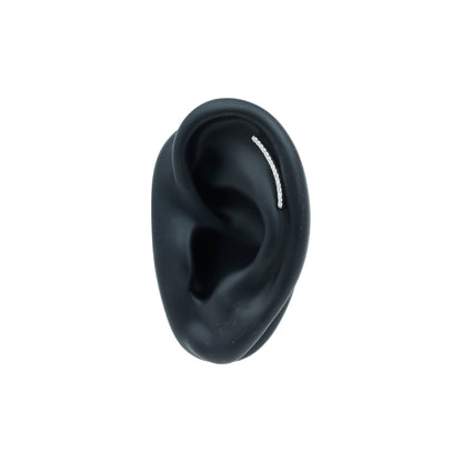 Certified Moissanite Curved Climber Earring for Her