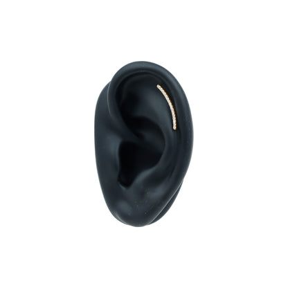 Certified Moissanite Curved Climber Earring for Her