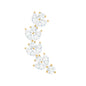 Nature Inspired Diamond Leaf Crawler Helix Earring