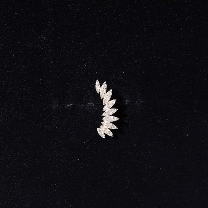 Diamond Wing Crawler Earring for Helix Piercing