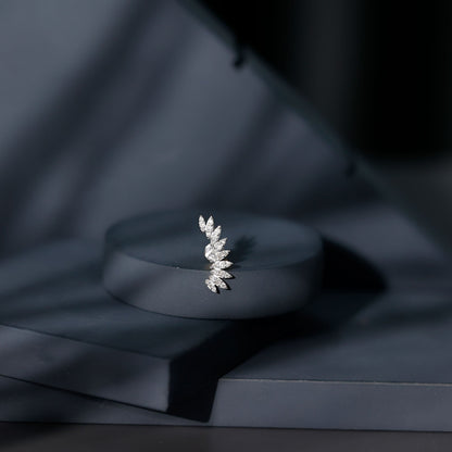 Diamond Wing Crawler Earring for Helix Piercing