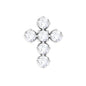 Certified Moissanite Cross Earring for Cartilage Piercing