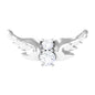 Round Moissanite Bat Earring for Cartilage Piercing