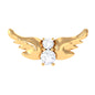 Round Moissanite Bat Earring for Cartilage Piercing