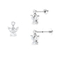 Marquise Moissanite Butterfly Dangly Earring for Helix Piercing