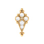 Diamond Art Deco Cartilage Earring with Beads