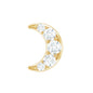 Moissanite Crescent Moon Helix Earring for Women