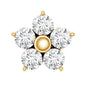 Certified Moissanite Flower Conch Earring for Women