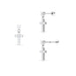 Moissanite Cross Dangly Earring for Helix Piercing