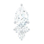 Pear and Round Diamond Earring for Helix Piercing