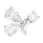 Dainty Moissanite Fly Earring for Helix Piercing