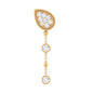 Natural Diamond Chain Dangle Earring for Cartilage Piercing