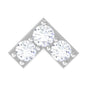 Round Moissanite Chevron Tragus Earring for Women