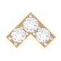 Round Moissanite Chevron Tragus Earring for Women
