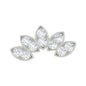 Natural Round Diamond Flower Earring for Helix Piercing