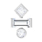 Certified Moissanite Three Stone Earring for Tragus Piercing