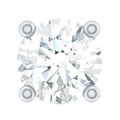 Dainty Round Diamond Conch Earring in Prong Setting