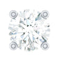 Dainty Round Diamond Conch Earring in Prong Setting
