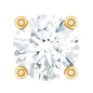 Dainty Round Diamond Conch Earring in Prong Setting