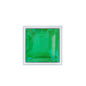 Real Princess Cut Emerald Helix Earring in Bezel Setting