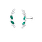 Marquise Emerald Crawler Earring with Moissanite