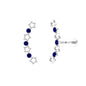 Natural Blue Sapphire Celestial Climber Earring