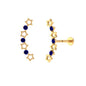 Natural Blue Sapphire Celestial Climber Earring