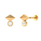 Diamond Geometric Tragus Earring