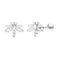 Diamond Dragon Fly Earring for Helix Piercing