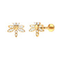 Diamond Dragon Fly Earring for Helix Piercing