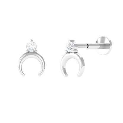 Diamond Minimalist Earring for Helix Piercing