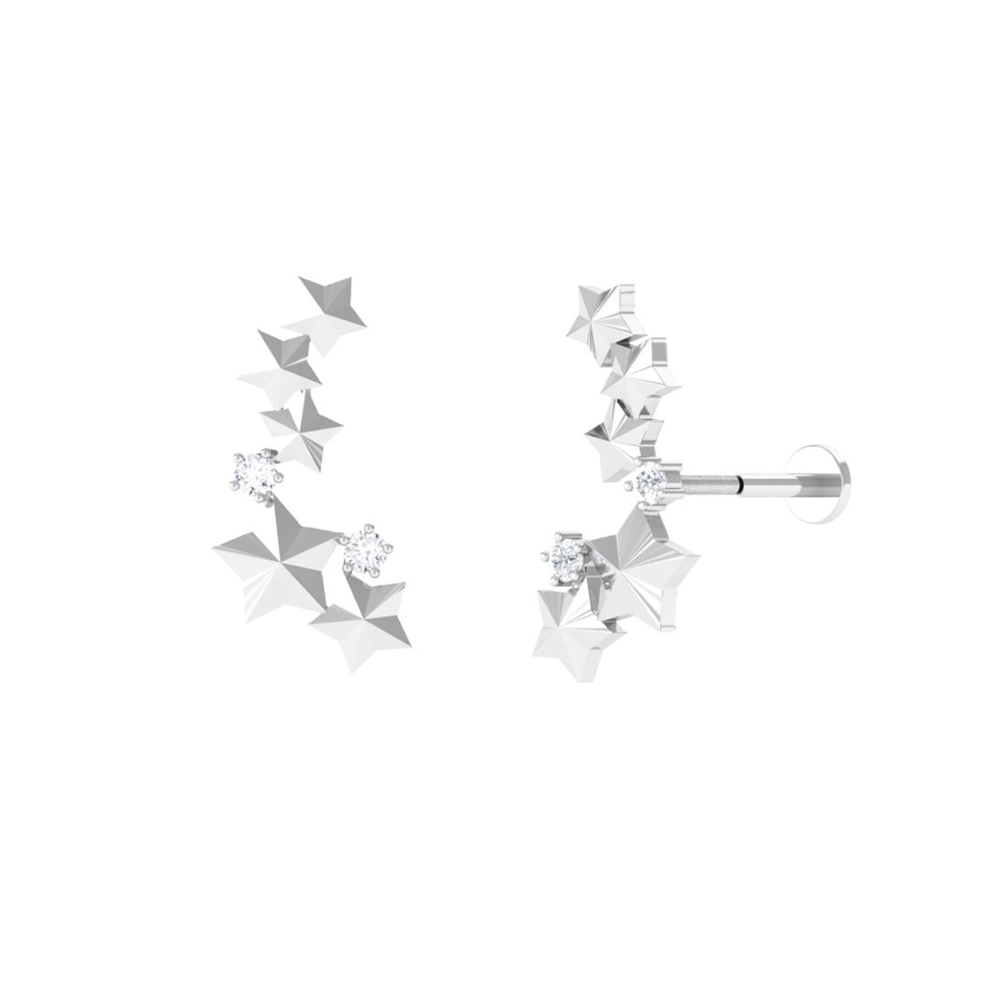 Diamond Star Celestial Crawler Earring
