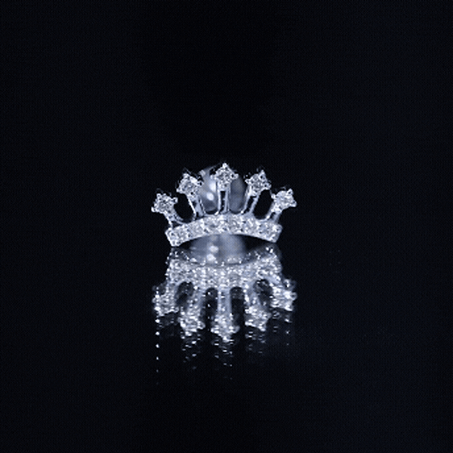 Certified Diamond Crown Earring for Helix Piercing