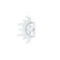 Diamond Half Sun Tragus Earring