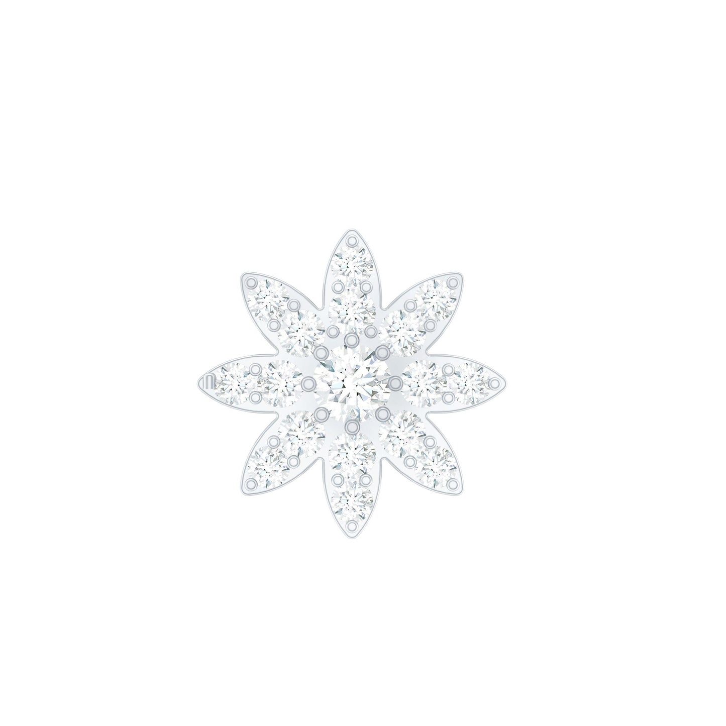 Diamond Floral Earring for Conch Piercing