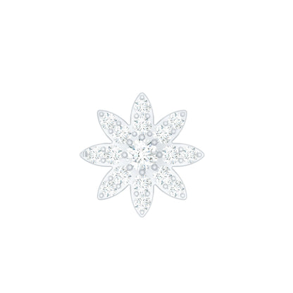 Diamond Floral Earring for Conch Piercing