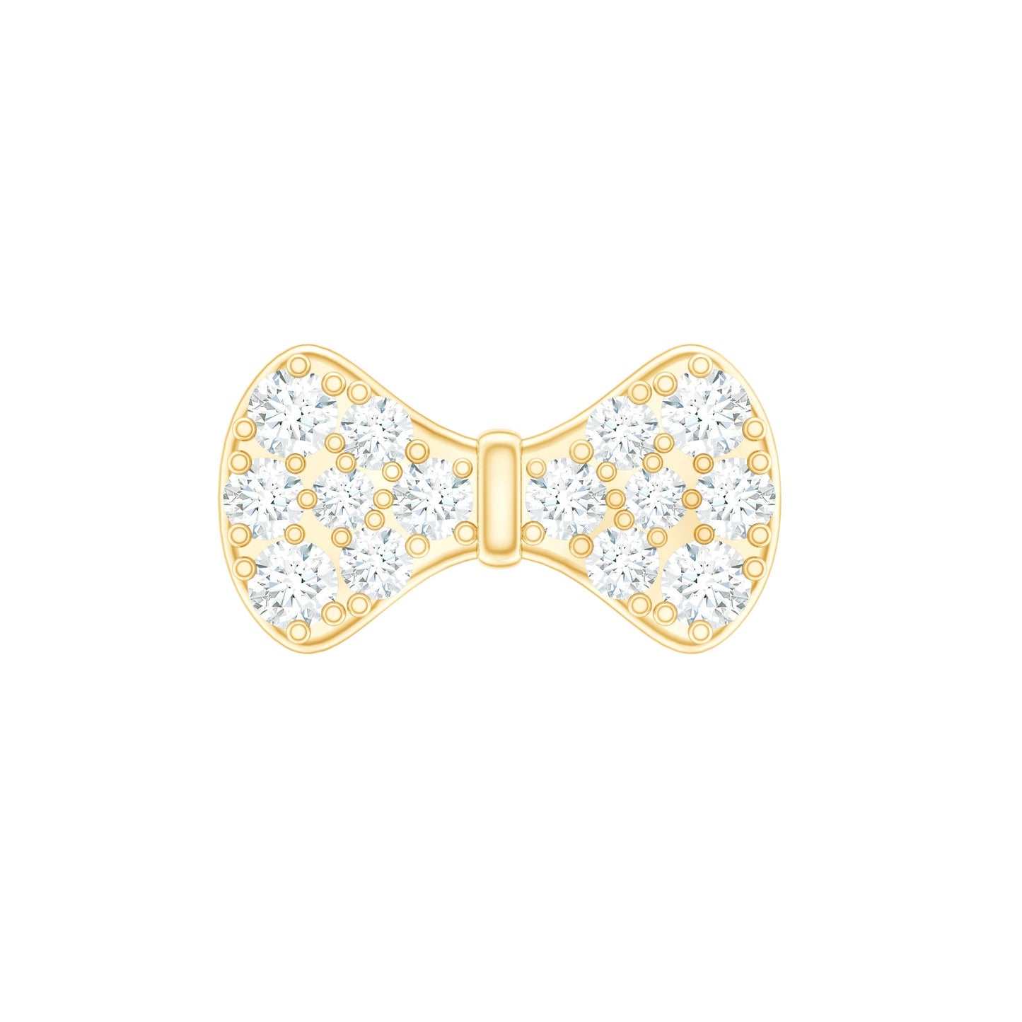 Cute Diamond Bow Earring for Tragus Piercing