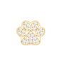 Moissanite Dog Paw Print Earring for Cartilage Piercing