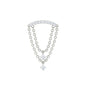 Moissanite Double Chain Dangling Earring for Cartilage Piercing