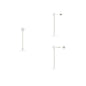 Natural Diamond Chain Drop Earring for Helix Piercing