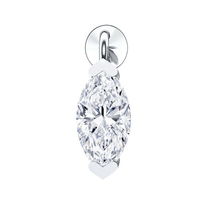 Marquise Moissanite Drop Earring for Tragus Piercing