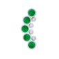 Natural Emerald Curved Climber Earring for Helix Piercing