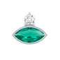 Marquise Cut Lab Grown Emerald Helix Earring with Certificate