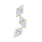 Marquise Cut Moissanite 3 Stone Tragus Earring